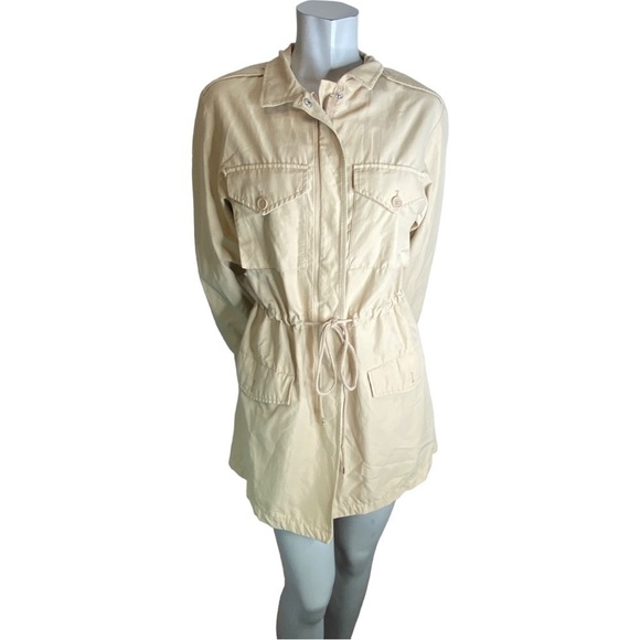 Marc By Marc Jacobs Jackets & Blazers - MARC by Marc Jacobs Thigh Length Drawstring Waist Tan Utility Jacket Size Small